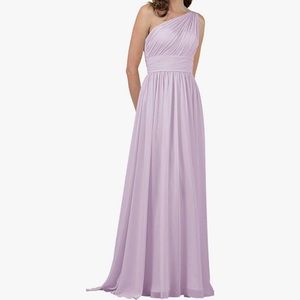 One shoulder bridesmaid dress, color: lilac
